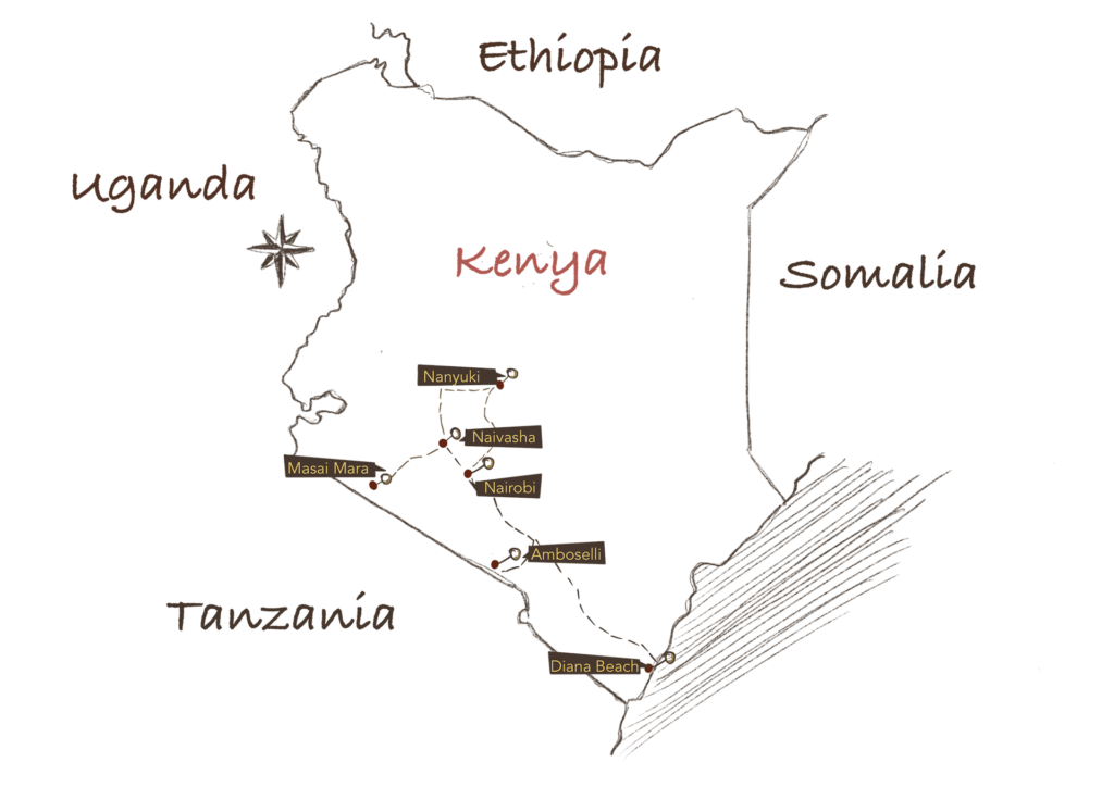 14 days safari and beach tour Kenya